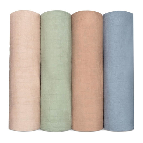 Set Muslin Cotton Baby Towels and Swaddle Blankets