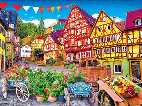 RoseArt - Kodak Premium - Colorful European Town - 1000 Piece Jigsaw Puzzle for Adults