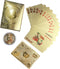 Bitcoin Waterproof Gold Playing Cards with Commemorative Bitcoin in Protective Plastic