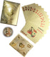 Bitcoin Waterproof Gold Playing Cards with Commemorative Bitcoin in Protective Plastic