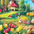 300 Piece Puzzles for Adults Kids - Easter Puzzles - Mushroom House Easter