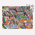 Galison Novel Neighborhood 1000 Piece Foil Puzzle, Bright Literature and Iconic Books Artwork for Adults