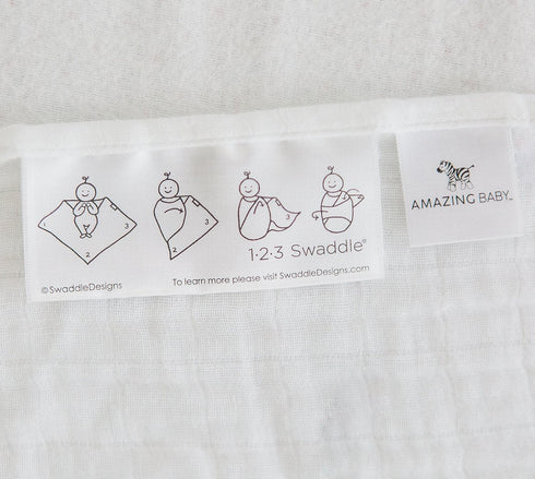 Set 2, Amazing Baby Silky Swaddle Muslin Blankets, of Bamboo Viscose, Petals and Dots, Pink