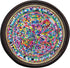 eeBoo Piece and Love Triangle Pattern 500 Piece Round Circle Jigsaw Puzzle for Adults and Families