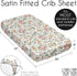 Sweet Jojo Designs Vintage Floral Boho Girl Baby Satin Fitted Crib Sheet Infant Newborn Nursery Toddler Bed Room