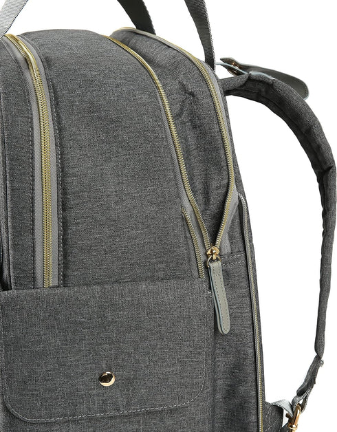 Dabney Lee Backpack Baby Harbour Expansion Diaper Bag, Grey