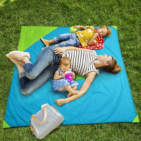 58 58, 2 Set Munchkin Brica Go Play Portable Baby Travel Playmat, x Blue/Green , Piece