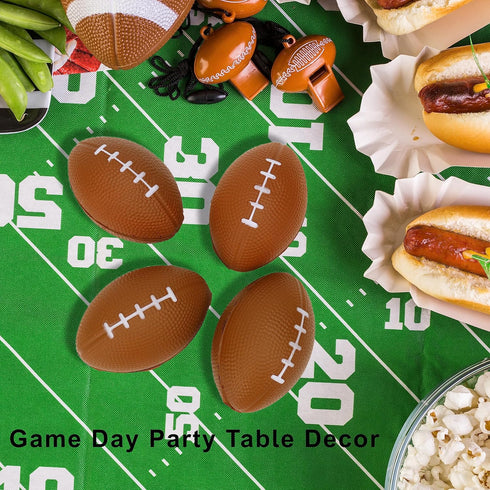 GiftExpress 1 Dozen Mini Football Stress Balls, 4" Foam, Superbowl Decoration Party Favor, Football Themed Supplies