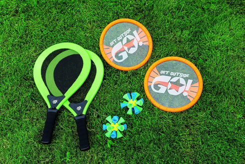 Toysmith Get Outside Go! Bash N Boom Combo Set, Outdoor Bashminton Game