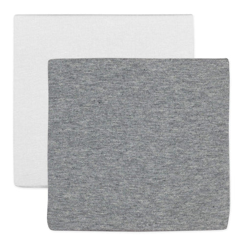 (Set HonestBaby Organic Cotton Changing Pad Covers of Two), Gray Heather, One Size