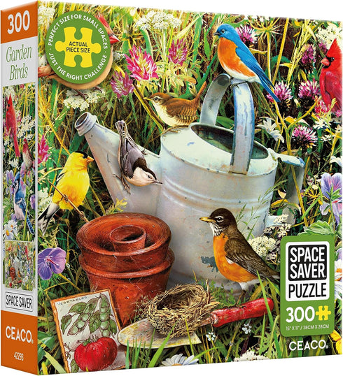 Ceaco - Space Saver - Garden Birds - 300 Piece Jigsaw Puzzle