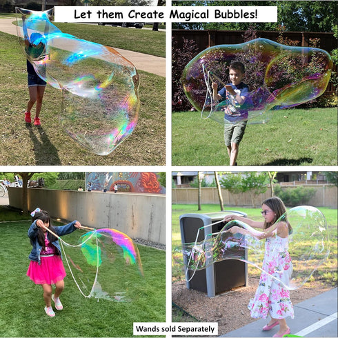 Bubbleventi Giant Bubble Mix, 100% Vegan Non-Toxic Powder Makes 20 Gallons of Premium Bubble Solution