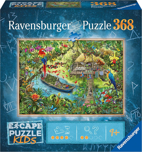 Ravensburger Escape Kids: Jungle Escape 368 Piece Jigsaw Puzzle - 12934, Unique Pieces Fit Together Perfectly