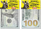 Larkmo The Pranking Zebra Funny $100 Gag, Realistic One Hundred Dollar Bill Joke Office Prank Kit of 50 Pieces