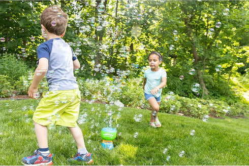 FUBBLES NO Spill Funfiniti Bubble Machine - Blows One Hour of Non Stop Bubbles, Amazon Exclusive Toy Set