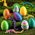 8Pcs 3D JOYIN Printed Dragon Eggs with Laster Color Dragon, Articulated Magic Toys, Easter Basket Stuffers for Kids