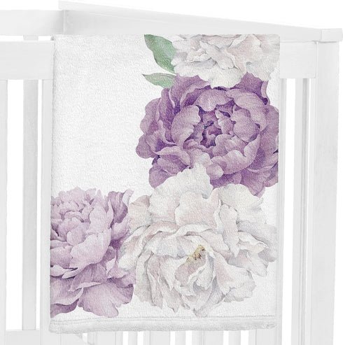 Set Sweet Jojo Designs Lavender Purple Boho Shabby Chic Floral Girl Baby Milestone Blanket Newborn Monthly First Year