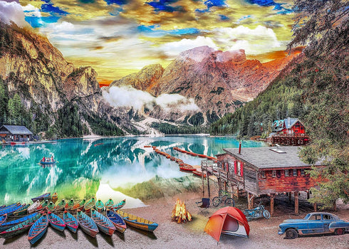 Jigsaw Puzzles 2000 Pieces for Adults, Families Lakeside View Pieces Fit Together