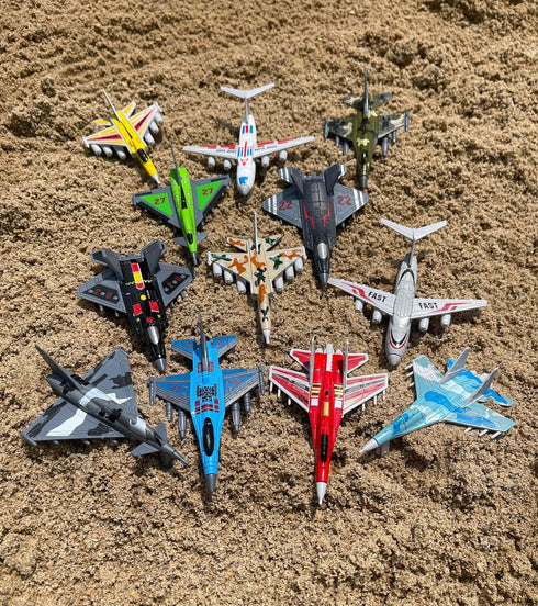 Generic 12-Pack Set Plane Toys Airplane Toys Mini Fighter Jets for Kids, Small Military Glide Planes, Party Favors