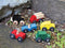 Mites Wooden Cars Set, Made in USA, Set of 6