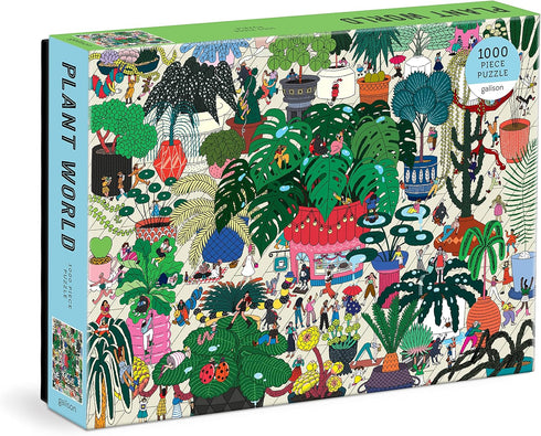 Galison Plant World – 1000 Piece Puzzle Fun and Challenging Activity with Bright and Bold Artwork of Botanica Plant Collection for Adults and Families