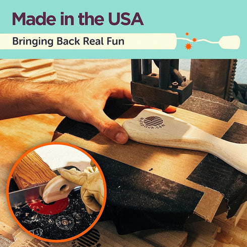 Camo Toy Pop Gun for Kids - Wooden Toy Guns for Boys Ages 3-7, Fun Rifle & Pistol Toys