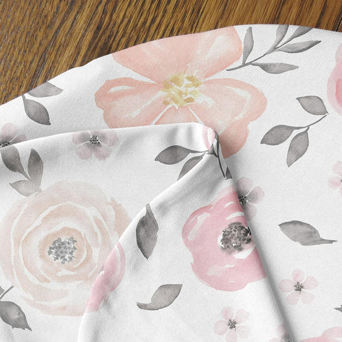 Sweet Jojo Designs Baby Nursing Pillow Cover (Pink/Grey Boho Floral) for Girls, Infant/Newborn Nursery, Bottle