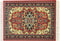 Red Dollhouse Rug, Miniature Accessory, Carpet for 3” to 12” Dolls, 10 x 7 Rectangle