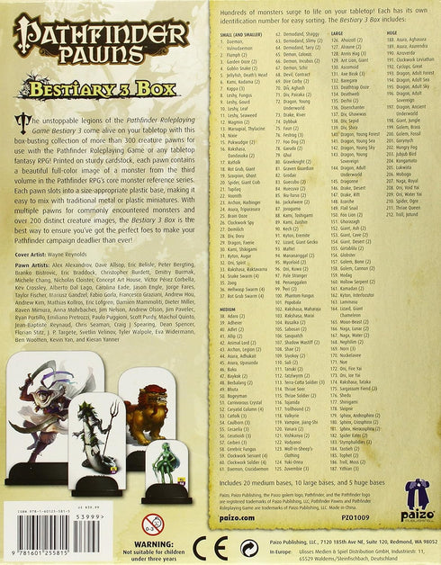 Bestiary 3 Box: Pathfinder Pawns