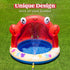 Summer Sloosh Baby Pool Toddler Sprinkler, Crab Splash Pool with Canopy, Baby Wading Pool Inflatable Sprinkler