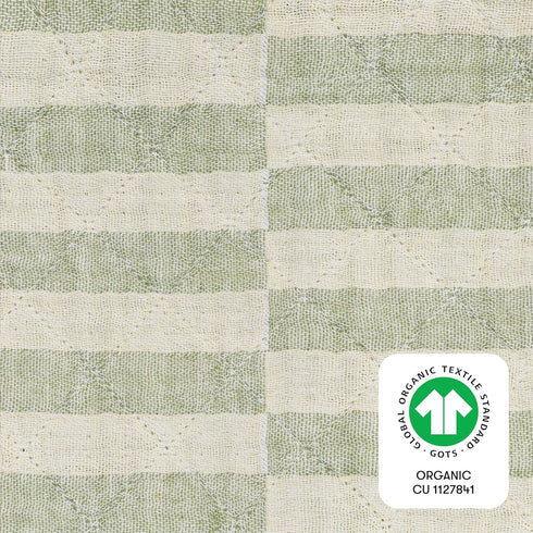 100% 360, Offset Babyletto Quilted Organic Cotton Changing Pad Cover, GOTS-Certified, Fitted Ultra-Soft and Breathable