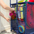 Pool Noodles Holder, Large Mesh Rolling Double Decker Storage Organizer Bin for Toys, Floats, Balls with Noodle Rack