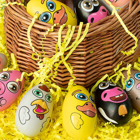 12 JOYIN PCS Easter Egg Squishy Toy for Easter Eggs Hunt Animal Themed with Characters, Slow Rising Stress Relief Soft