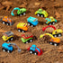 JOYIN 12-Piece Mini Construction Car Set, Plastic Non-Riding Toy Vehicle for Imaginative Play and Parties