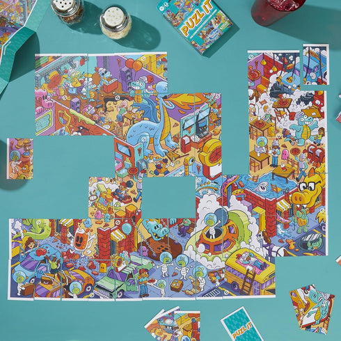 Hasbro Gaming Puzl It Game - Competitive Puzzle Card Game for Ages 7+, Family Game for 2 to 6 Players