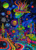 Bgraamiens 1000 Pieces Alien Land Rectangle Puzzle - Fun Graffiti Colorful Jigsaw for Adults and Kids