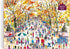 Galison Michael Storrings Fall in Central Park 1000 Piece Puzzle - Bright and Bold Artwork for Adults and Families