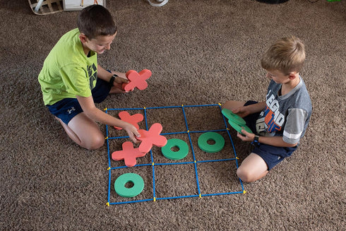 RAINBOW TOYFROG Jumbo Tic Tac Toe Game Set, Large Indoor Outdoor Games for Family and Party
