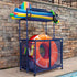 Pool Noodles Holder, Large Mesh Rolling Double Decker Storage Organizer Bin for Toys, Floats, Balls with Noodle Rack