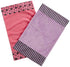 One Grace Place Sassy Shaylee Burp Cloth, Black, Pink and Purple
