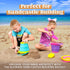 Set 3 Packs Backpack JOYIN Foldable Beach Bucket - Collapsible Toy Buckets with Shovels and Mesh for Kids Toddlers
