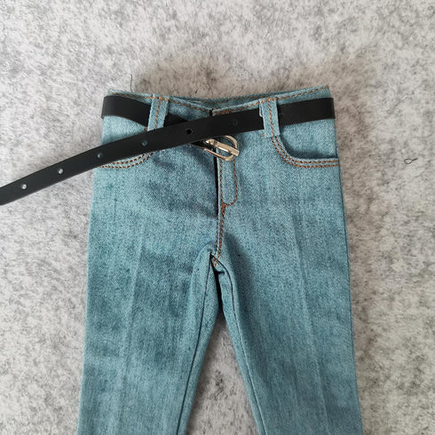 1/6 Custom Scale Blue Jeans Pants for 12" Male Action Figure Doll Clothes Toy (Light Blue)