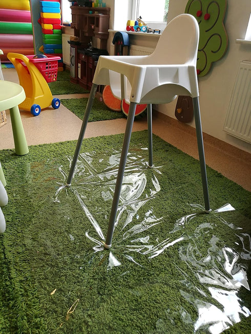 Easy Cleaning Baby Splat Mat Waterproof High Chair Floor Mat Feeding Floor Cover (Clear) by Taigastyle