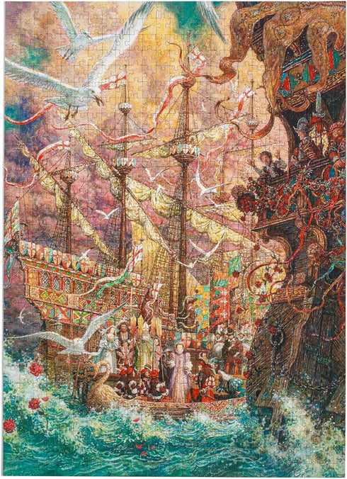 Art & Fable Shipside Celebration 750 Piece Premium Adult Jigsaw Puzzle by Anton Lomaev