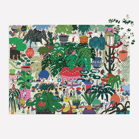 Galison Plant World 1000 Piece Puzzle with Bright and Bold Artwork of Botanica Plant Collection for Adults and Families