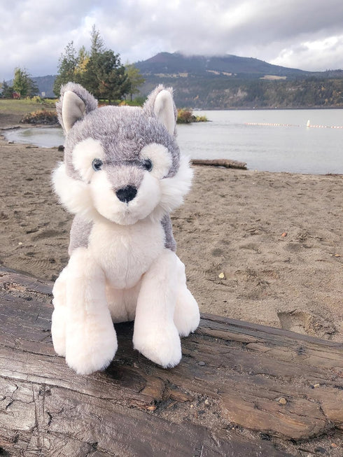 MON AMI Yukon The Husky Dog Stuffed Animal – 12”, Hand Crafted Soft Cuddly Plush Toy