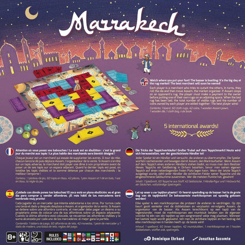 Marrakech Strategy Game for Families and Adults, Ages 8+, 2 to 4 Players, 20 Minutes
