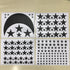 Moon and Stars Wall Decal Vinyl Sticker for Kids Room Decoration - Good Night Nursery Wall Decor (Black)