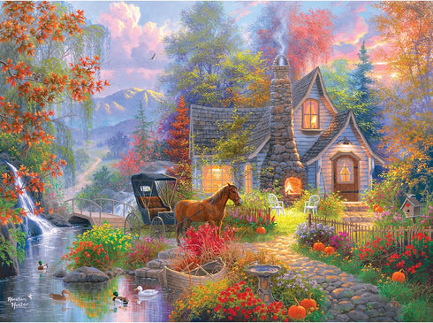 RoseArt - Abraham Hunter - Fairytale Cottage - 1000 Piece Jigsaw Puzzle for Adults