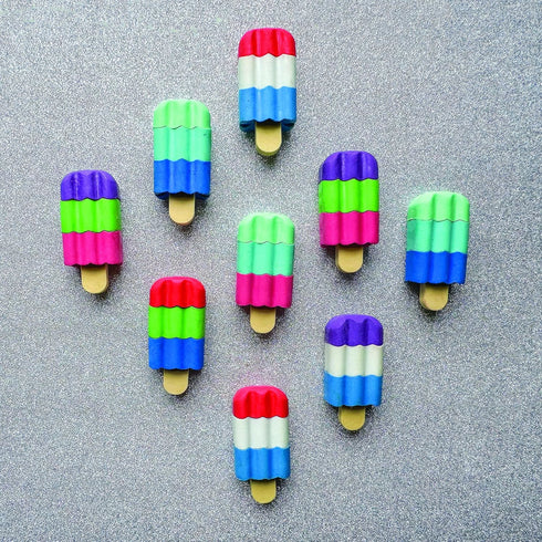 Raymond Geddes Scented 3D Ice Cream Bar Erasers, 48 per Bag, Mix and Match 3D Erasers for Kids, School Party Favors.